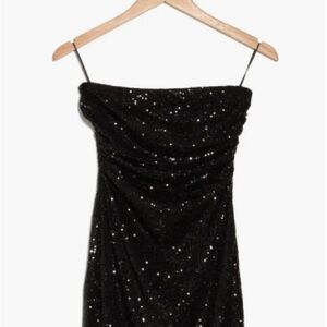 Abound Strapless Sequin Minidress Black Sequins Size Large L